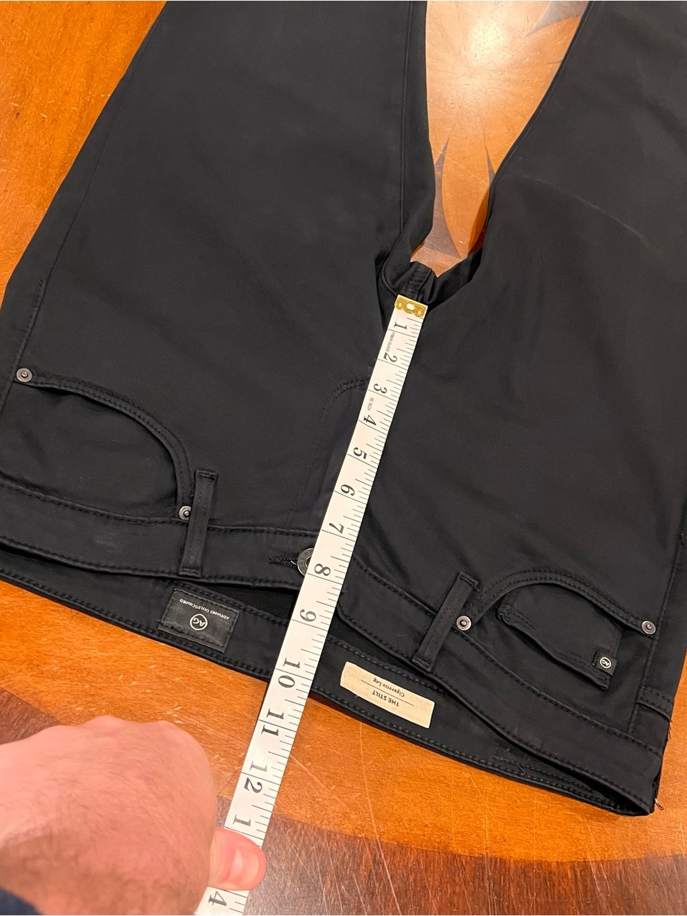 AG Adriano Goldschmied The Stilt Low-Rise Cigarette Jean Super Black 29R Fitted - Picture 14 of 16